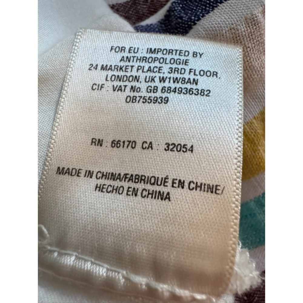 Anthropologie Rainbow Maxi Dress Women's 6P‎ Multi Striped Boho Chic Summer - Picture 5 of 15